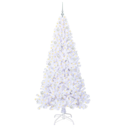 vidaXL Artificial Christmas Tree with Stand White 210 cm PVC and Steel - 53680