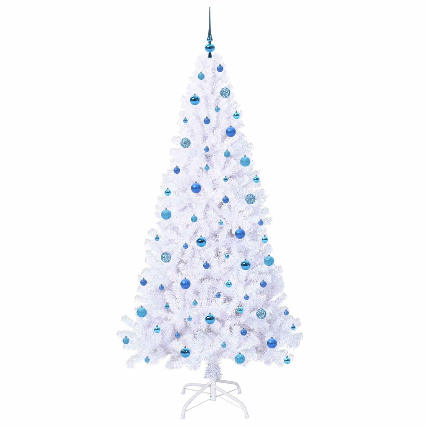 vidaXL Artificial Christmas Tree with Stand White 210 cm PVC and Steel - 53684