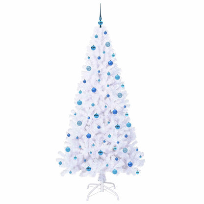 vidaXL Artificial Christmas Tree with Stand White 210 cm PVC and Steel - 53684