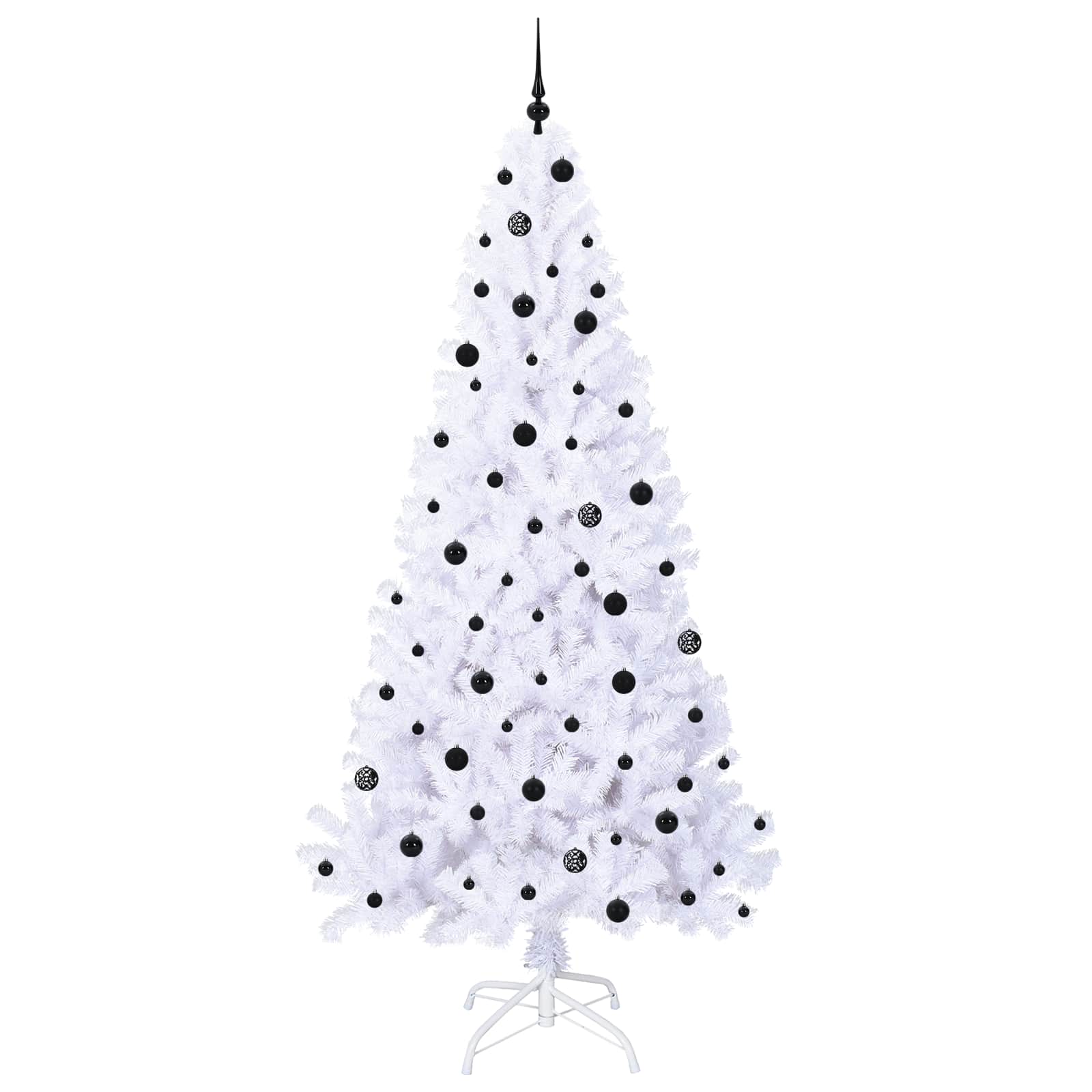 vidaXL Artificial Christmas Tree with Stand White 240 cm PVC and Steel - 53686