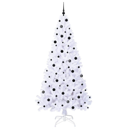 vidaXL Artificial Christmas Tree with Stand White 240 cm PVC and Steel - 53686