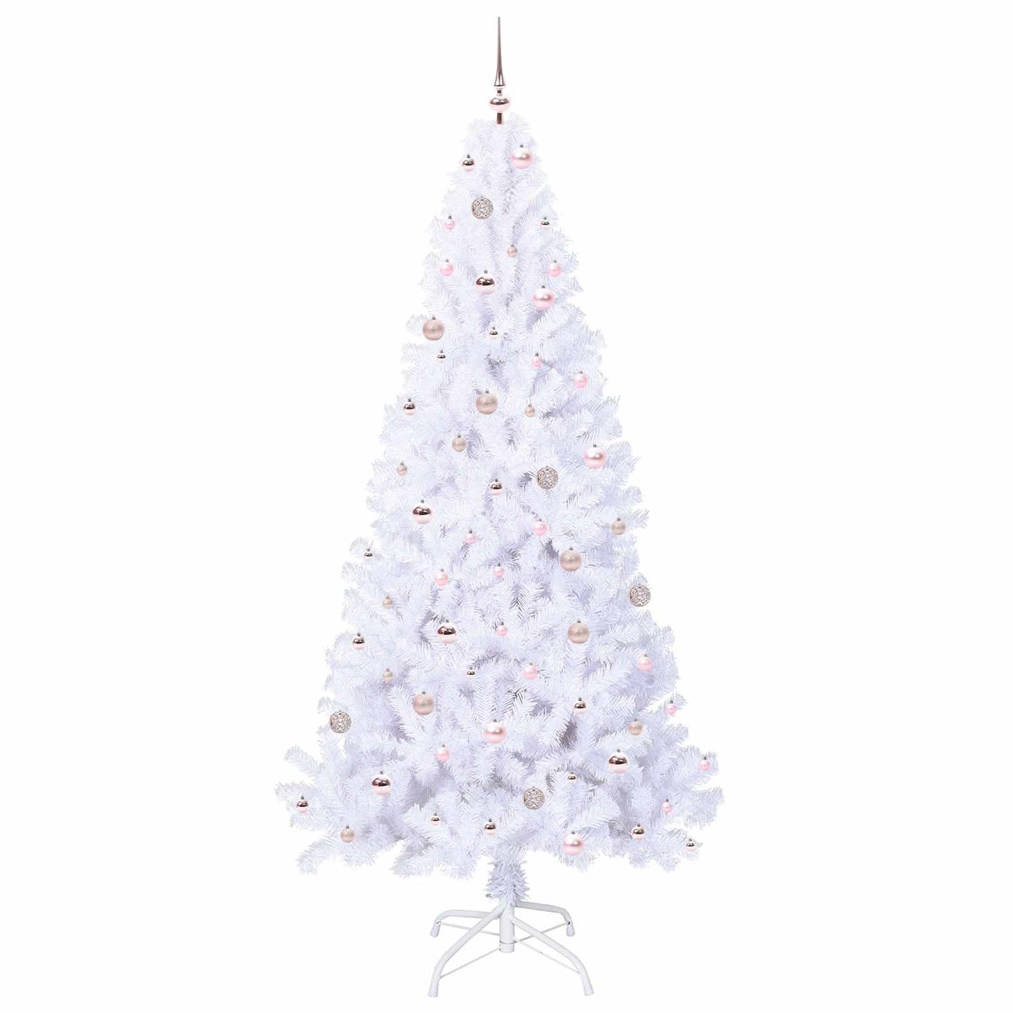 vidaXL Artificial Christmas Tree with Stand White 240 cm PVC and Steel - 53693