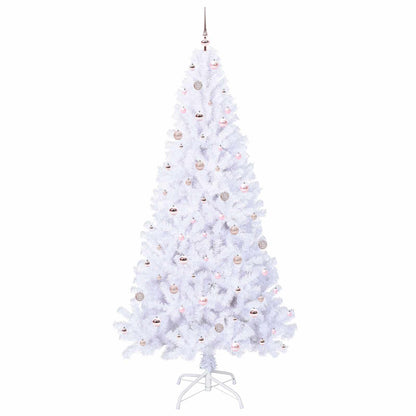 vidaXL Artificial Christmas Tree with Stand White 240 cm PVC and Steel - 53693