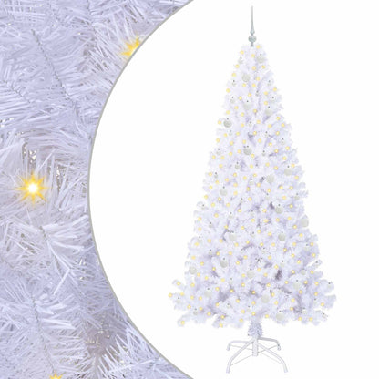 vidaXL Artificial Christmas Tree with Stand White 240 cm PVC and Steel - 53697