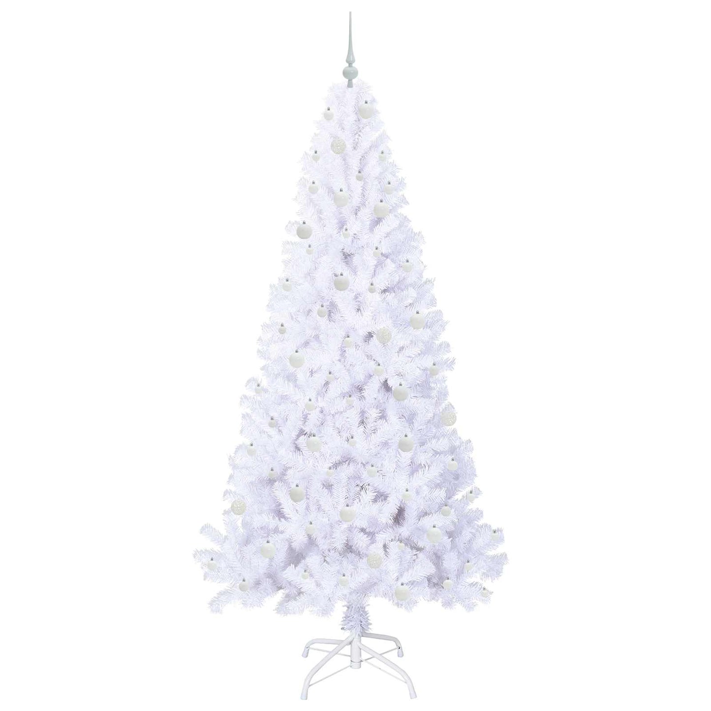vidaXL Artificial Christmas Tree with Stand White 240 cm PVC and Steel - 53697
