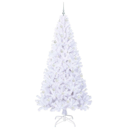 vidaXL Artificial Christmas Tree with Stand White 240 cm PVC and Steel - 53697