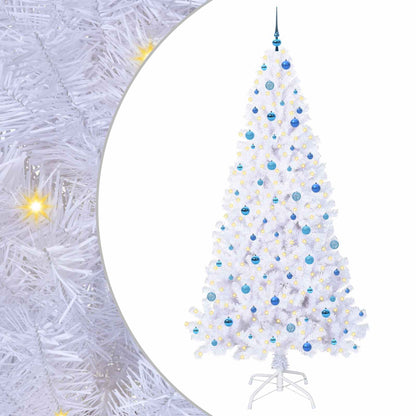 vidaXL Artificial Christmas Tree with Stand White 240 cm PVC and Steel - 53705