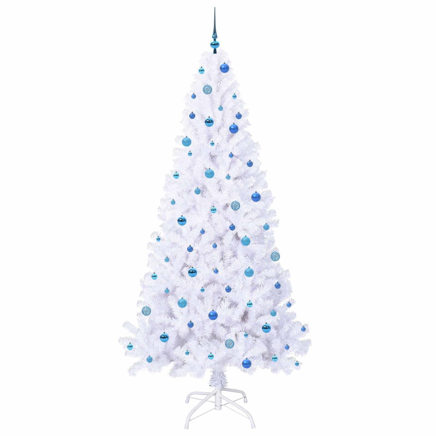 vidaXL Artificial Christmas Tree with Stand White 240 cm PVC and Steel - 53705