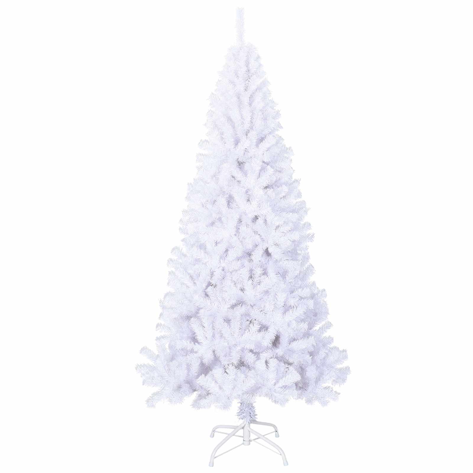 vidaXL Artificial Christmas Tree with Stand White 240 cm PVC and Steel - 53705