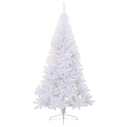 vidaXL Artificial Christmas Tree with Stand White 240 cm PVC and Steel - 53706