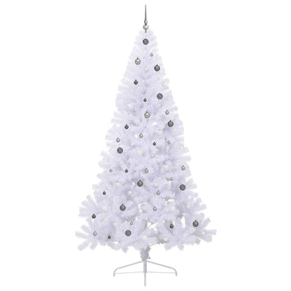 vidaXL Artificial Christmas Tree White 240 cm PVC and Steel