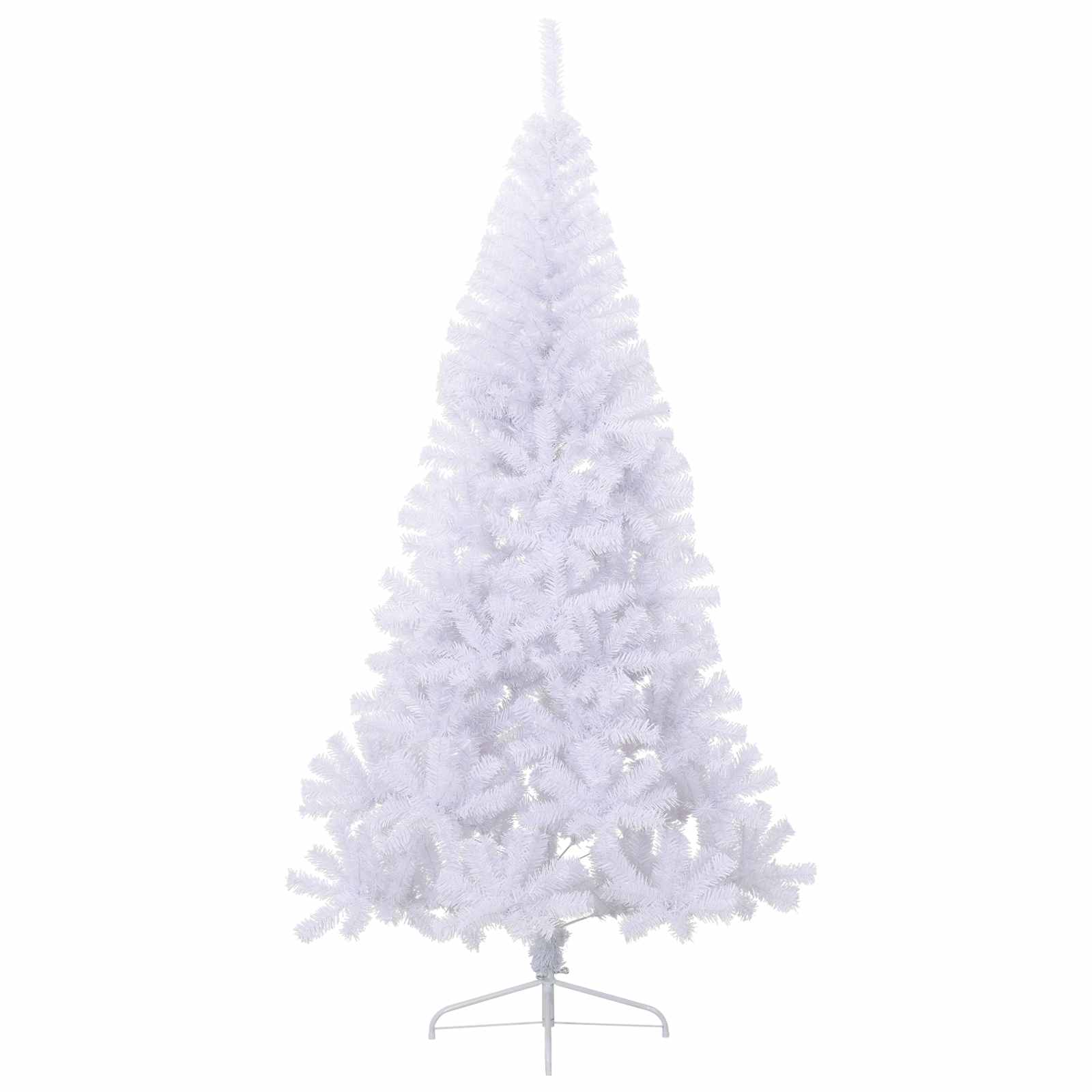 vidaXL Artificial Christmas Tree White 240 cm PVC and Steel