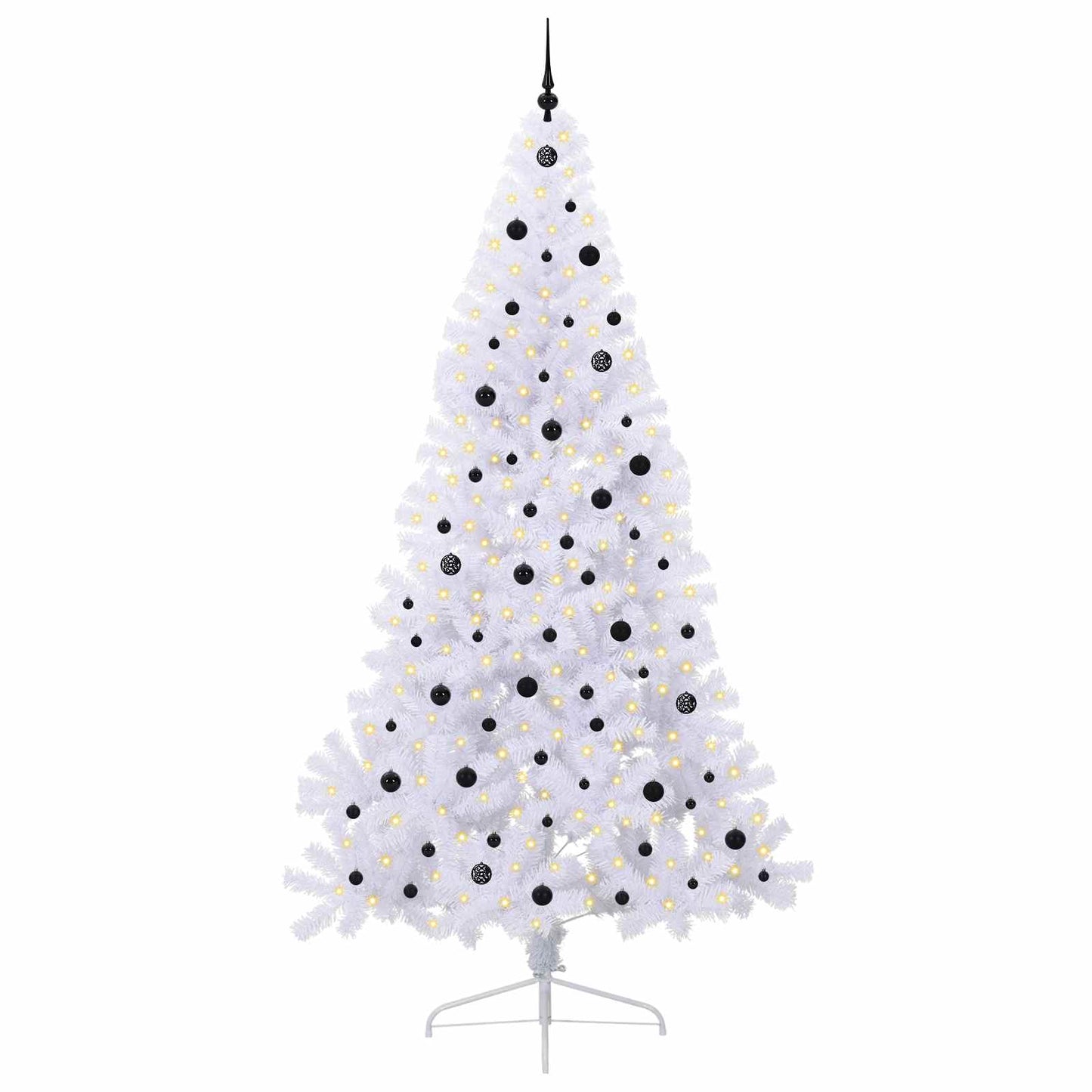 vidaXL Artificial Christmas Tree White 240 cm PVC and Steel - 53715