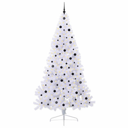 vidaXL Artificial Christmas Tree White 240 cm PVC and Steel - 53715
