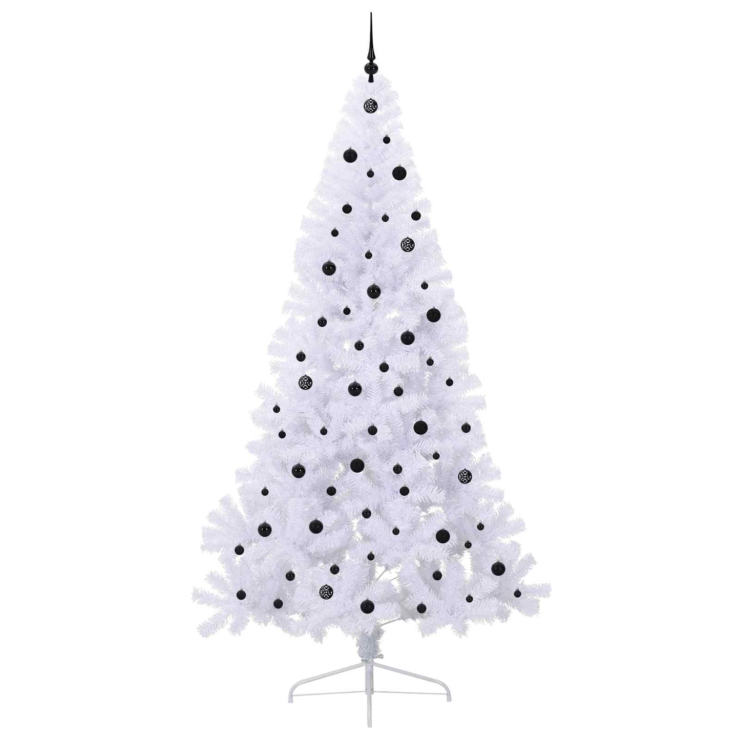 vidaXL Artificial Christmas Tree White 240 cm PVC and Steel - 53715
