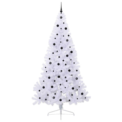 vidaXL Artificial Christmas Tree White 240 cm PVC and Steel - 53715