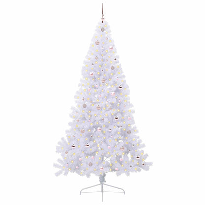 vidaXL Artificial Christmas Tree White 240 cm PVC and Steel - 53718