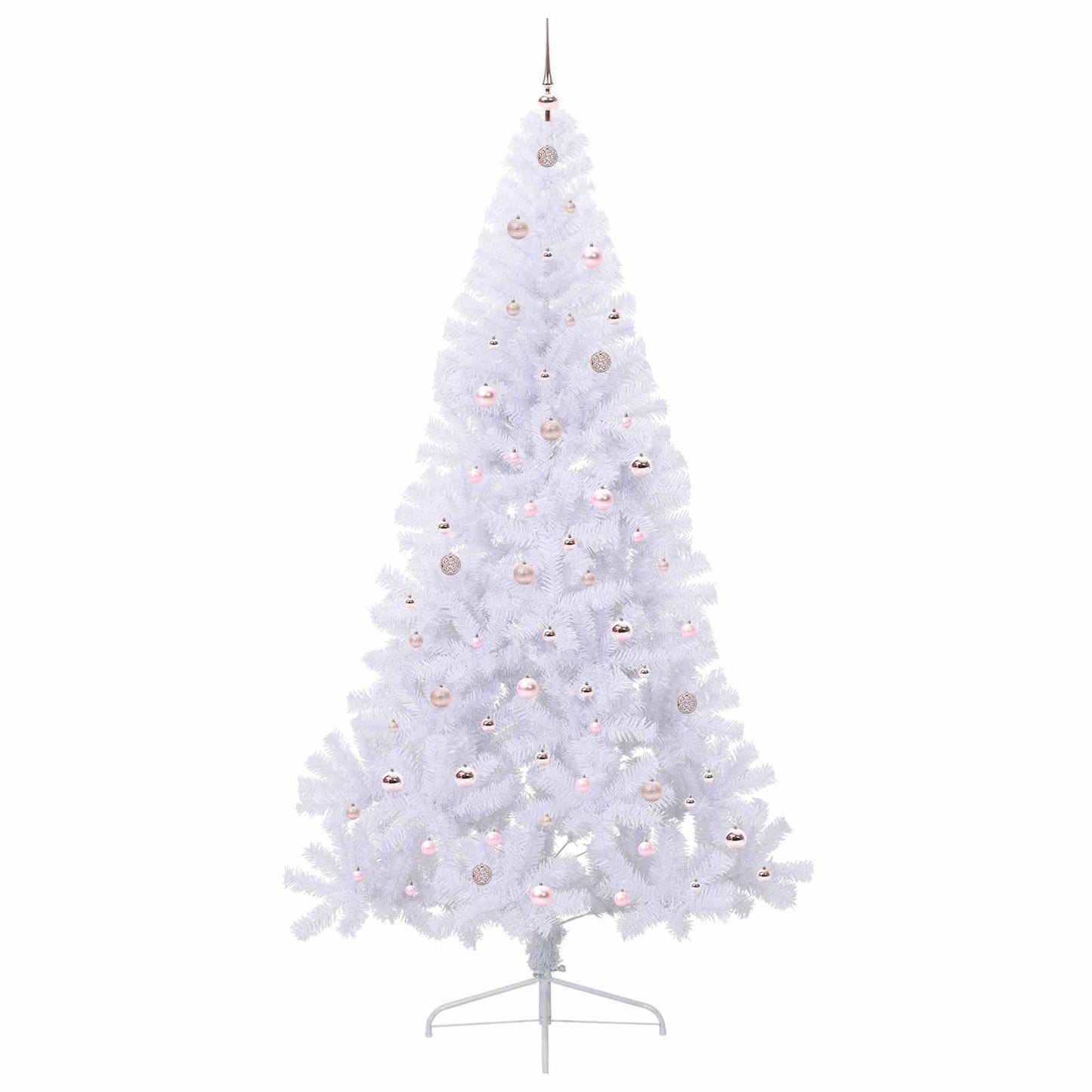 vidaXL Artificial Christmas Tree White 240 cm PVC and Steel - 53718
