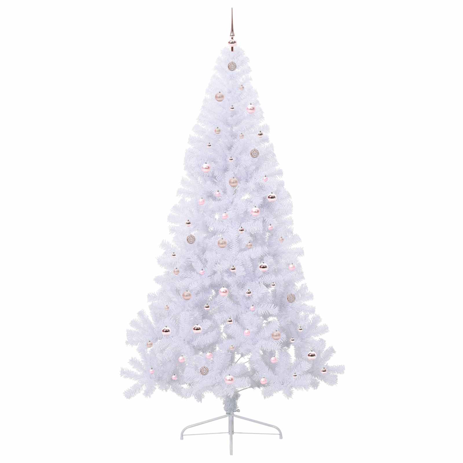 vidaXL Artificial Christmas Tree White 240 cm PVC and Steel - 53718
