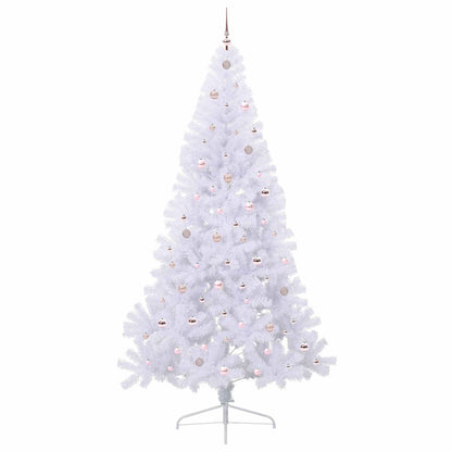vidaXL Artificial Christmas Tree White 240 cm PVC and Steel - 53718