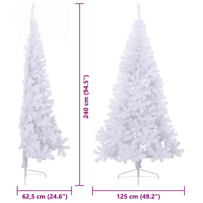vidaXL Artificial Christmas Tree White 240 cm PVC and Steel - 53718
