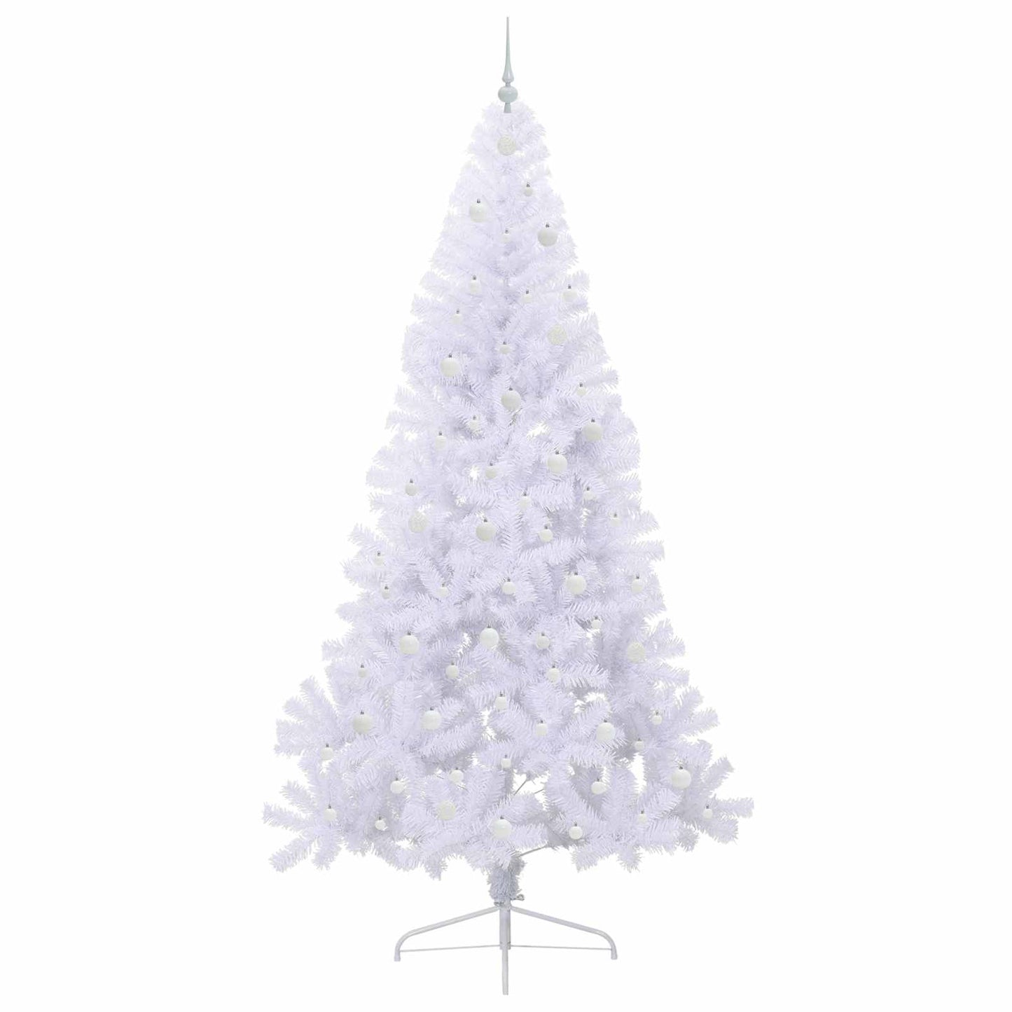 vidaXL Artificial Christmas Tree White 240 cm PVC and Steel - 53729