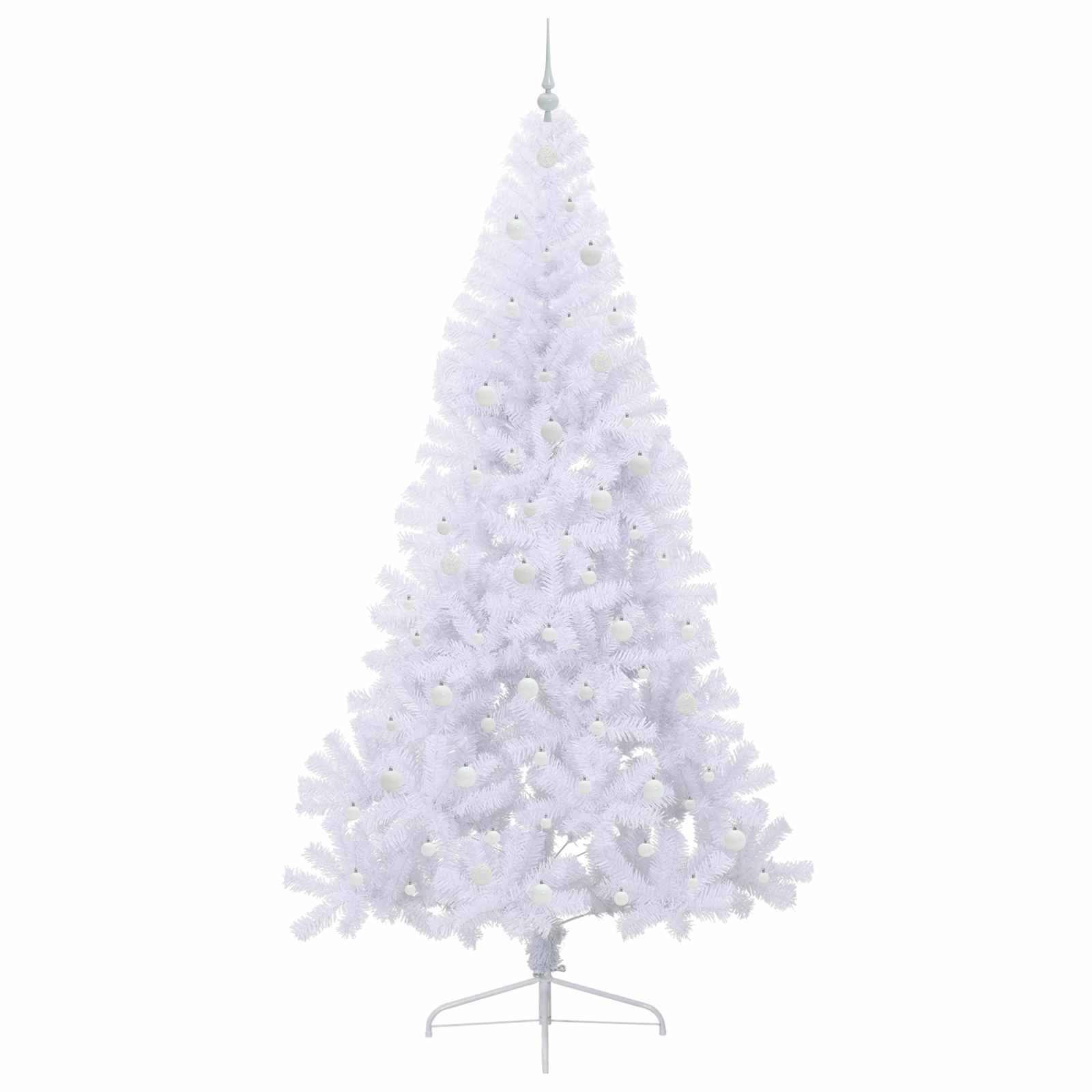 vidaXL Artificial Christmas Tree White 240 cm PVC and Steel - 53729