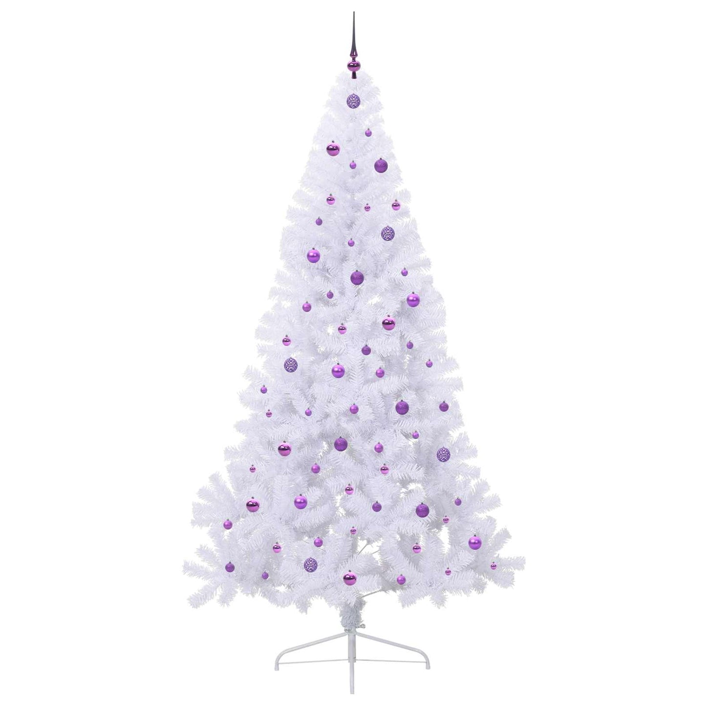 vidaXL Artificial Christmas Tree White 240 cm PVC and Steel - 53732