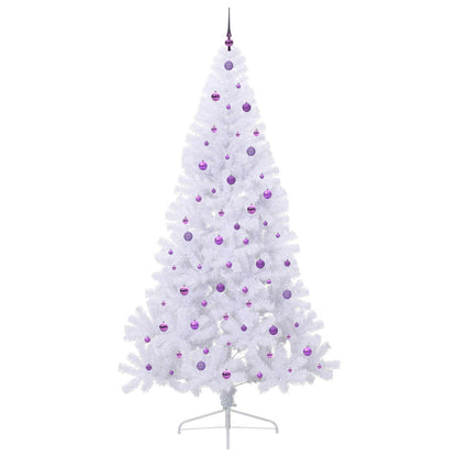 vidaXL Artificial Christmas Tree White 240 cm PVC and Steel - 53732