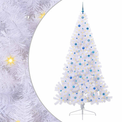 vidaXL Artificial Christmas Tree White 240 cm PVC and Steel - 53737