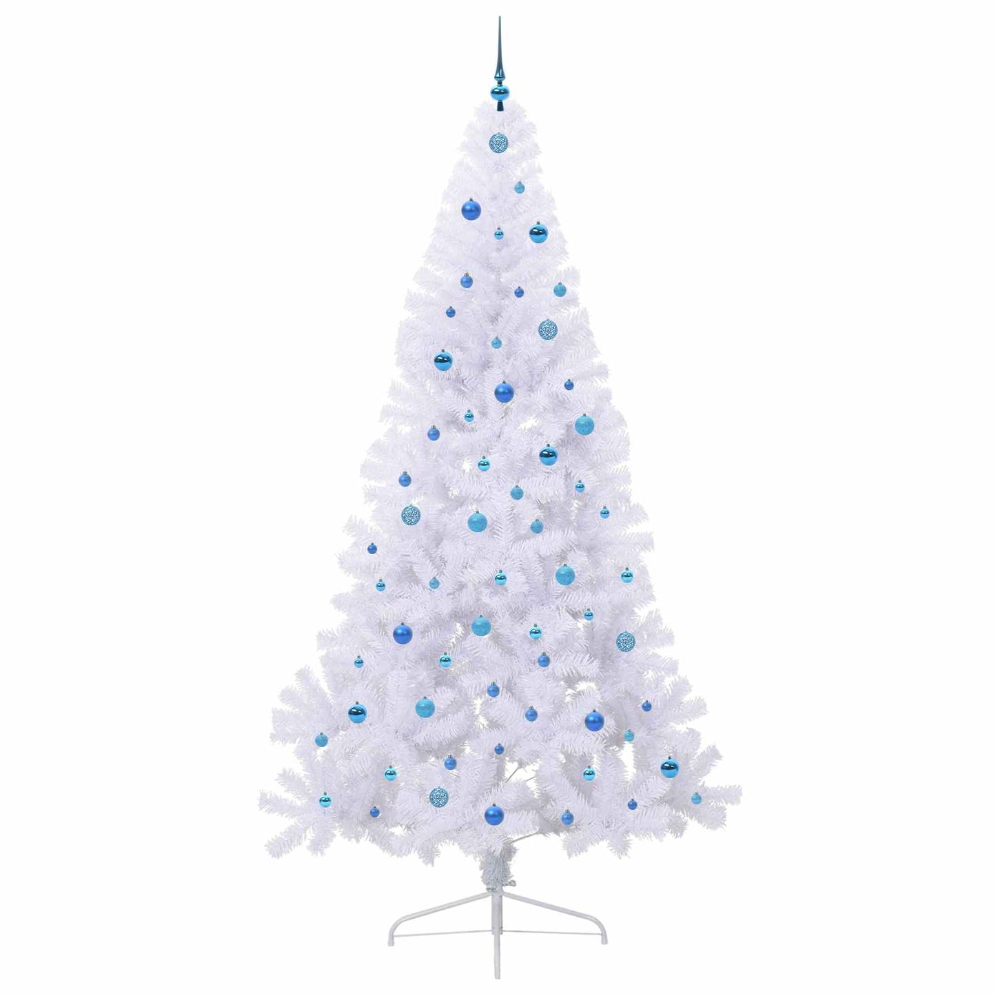 vidaXL Artificial Christmas Tree White 240 cm PVC and Steel - 53737