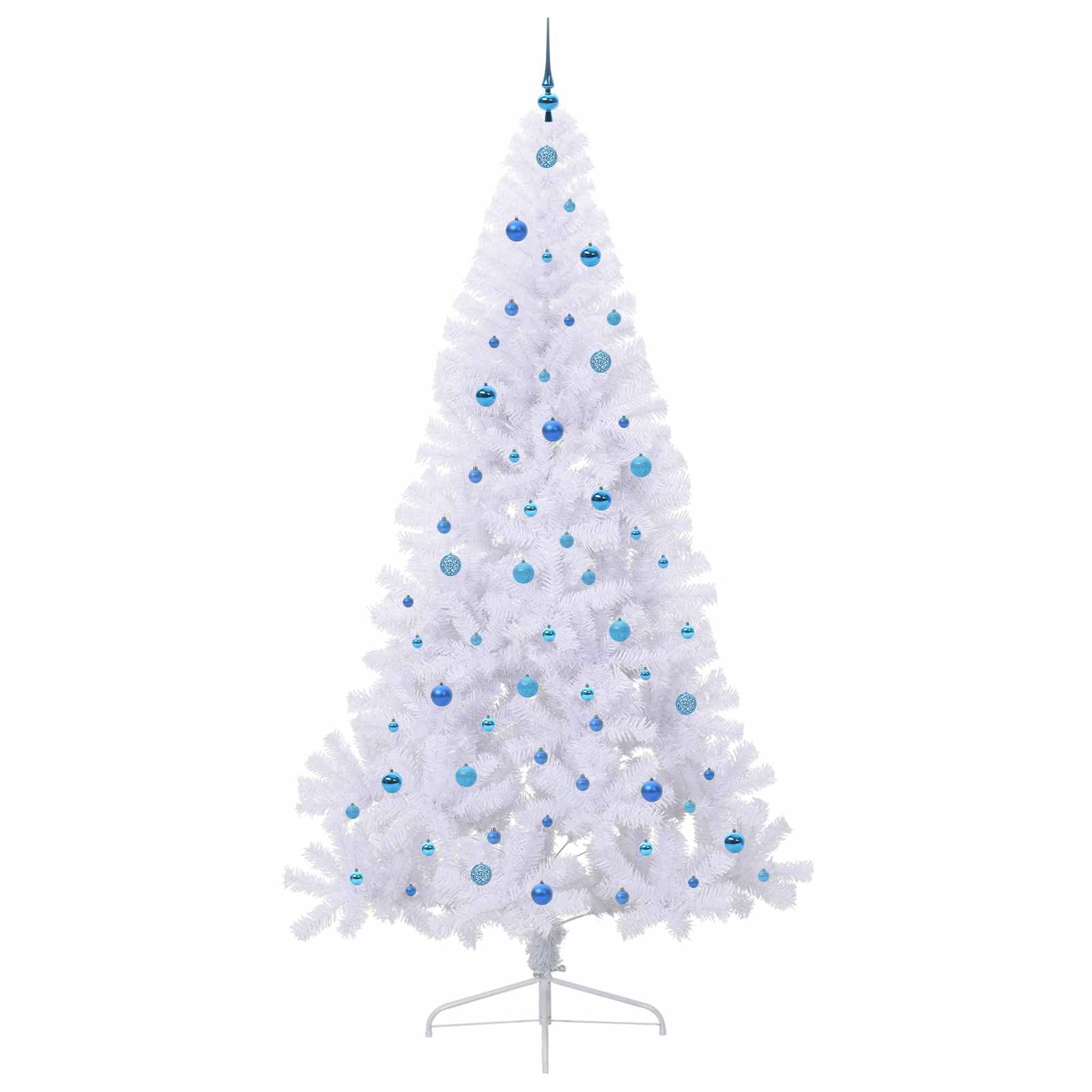 vidaXL Artificial Christmas Tree White 240 cm PVC and Steel - 53737