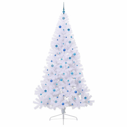 vidaXL Artificial Christmas Tree White 240 cm PVC and Steel - 53737