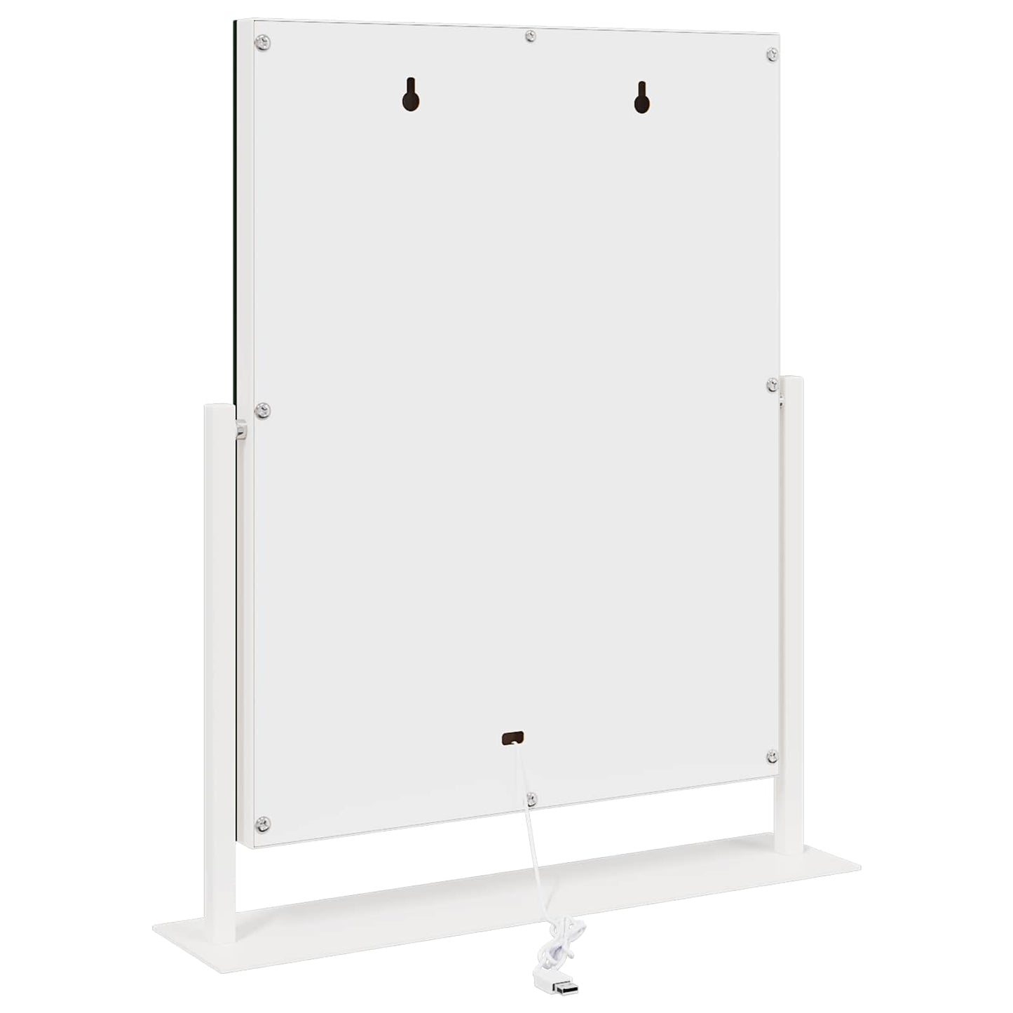 vidaXL LED Vanity Mirror White 44 x 10 x 53 cm Glass and Steel