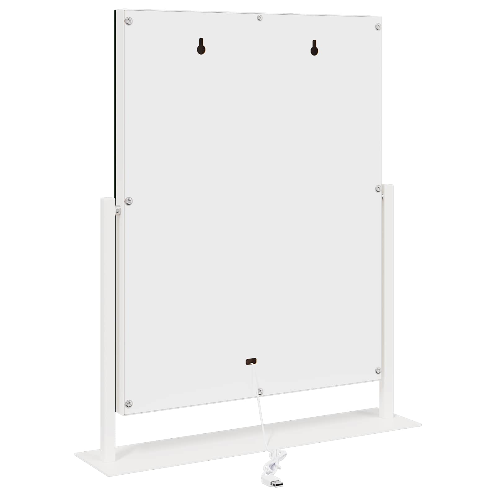 vidaXL LED Vanity Mirror White 44 x 10 x 53 cm Glass and Steel