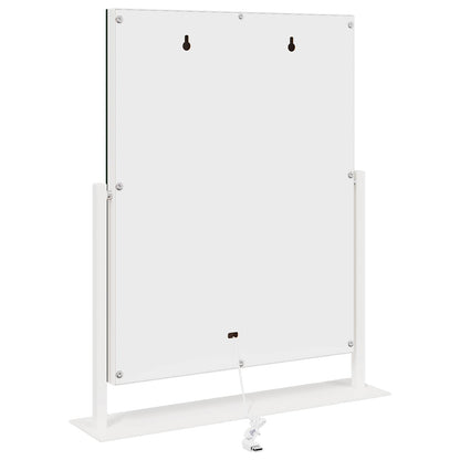 vidaXL LED Vanity Mirror White 44 x 10 x 53 cm Glass and Steel