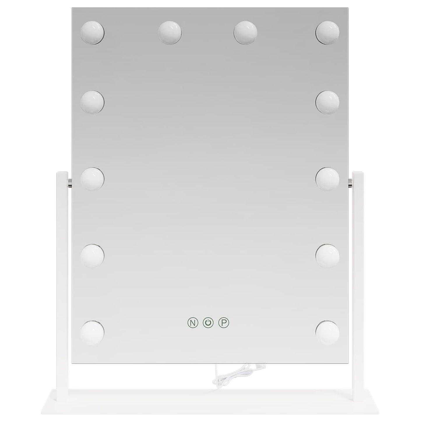 vidaXL LED Vanity Mirror White 44 x 10 x 53 cm Glass and Steel