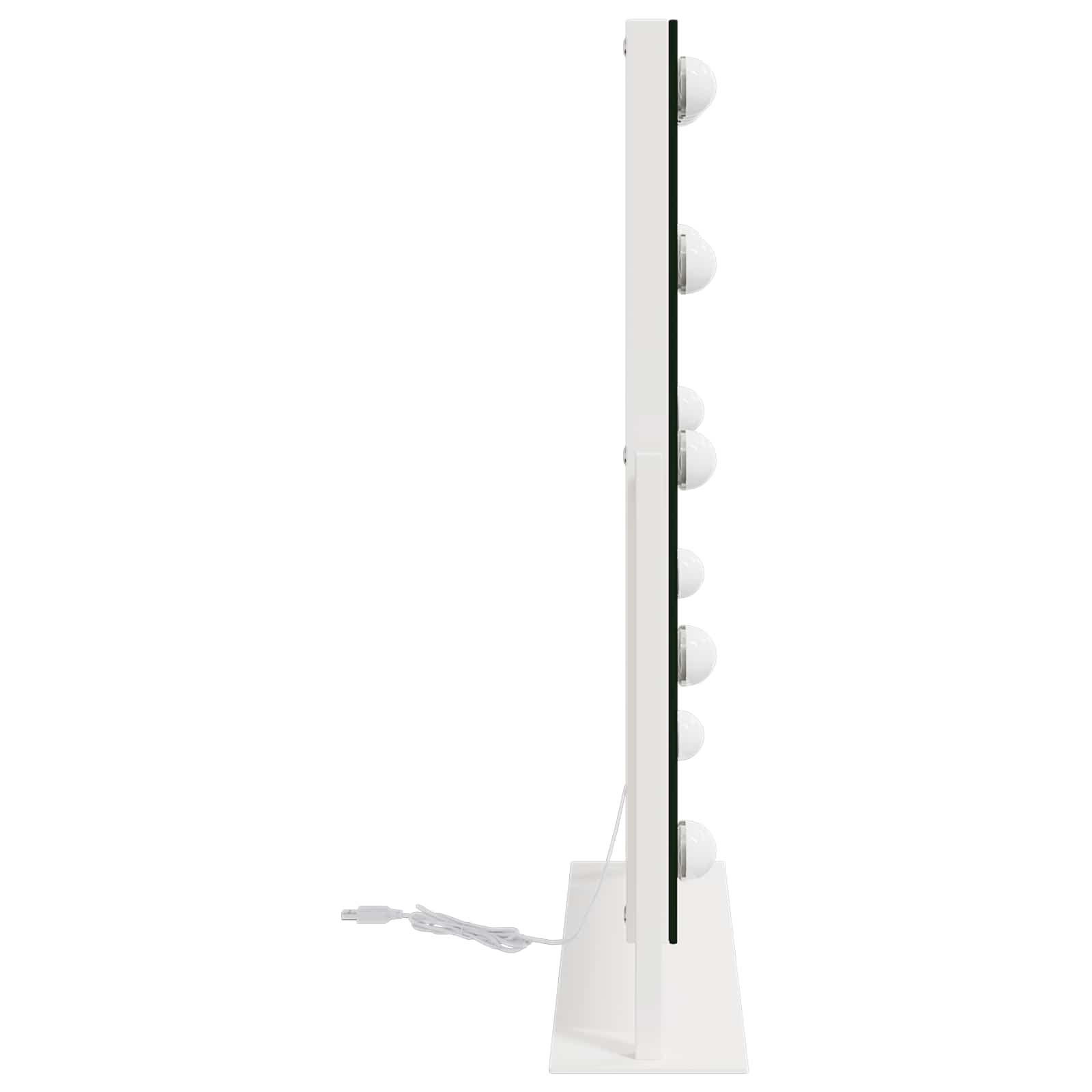 vidaXL LED Vanity Mirror White 44 x 10 x 53 cm Glass and Steel