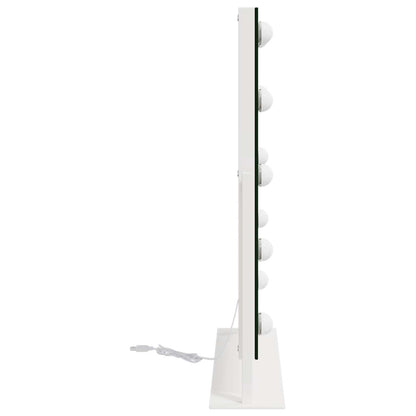 vidaXL LED Vanity Mirror White 44 x 10 x 53 cm Glass and Steel