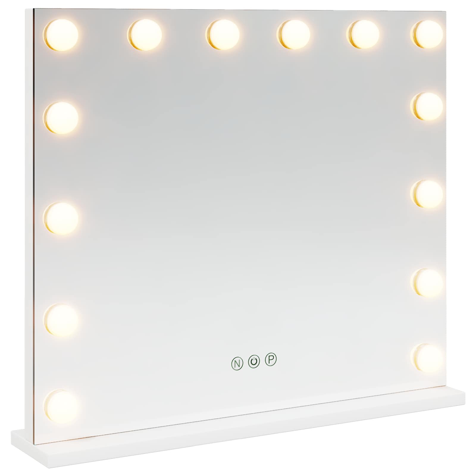 vidaXL LED Vanity Mirror White 50 x 10 x 44 cm Glass and Steel
