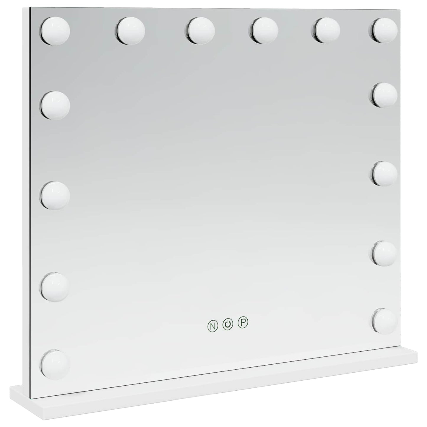 vidaXL LED Vanity Mirror White 50 x 10 x 44 cm Glass and Steel