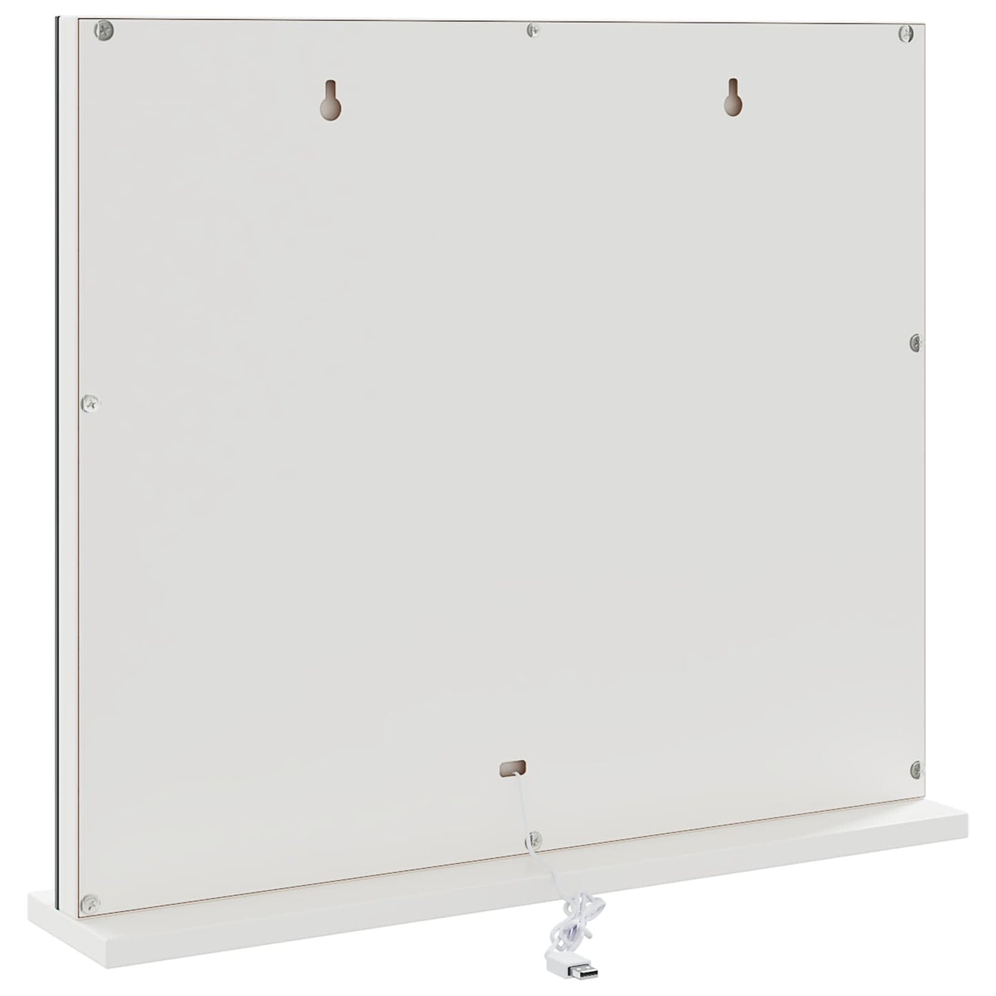 vidaXL LED Vanity Mirror White 50 x 10 x 44 cm Glass and Steel