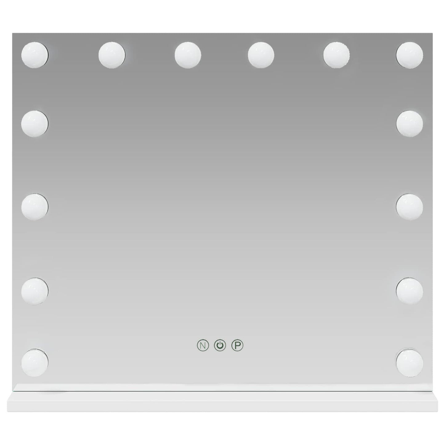 vidaXL LED Vanity Mirror White 50 x 10 x 44 cm Glass and Steel