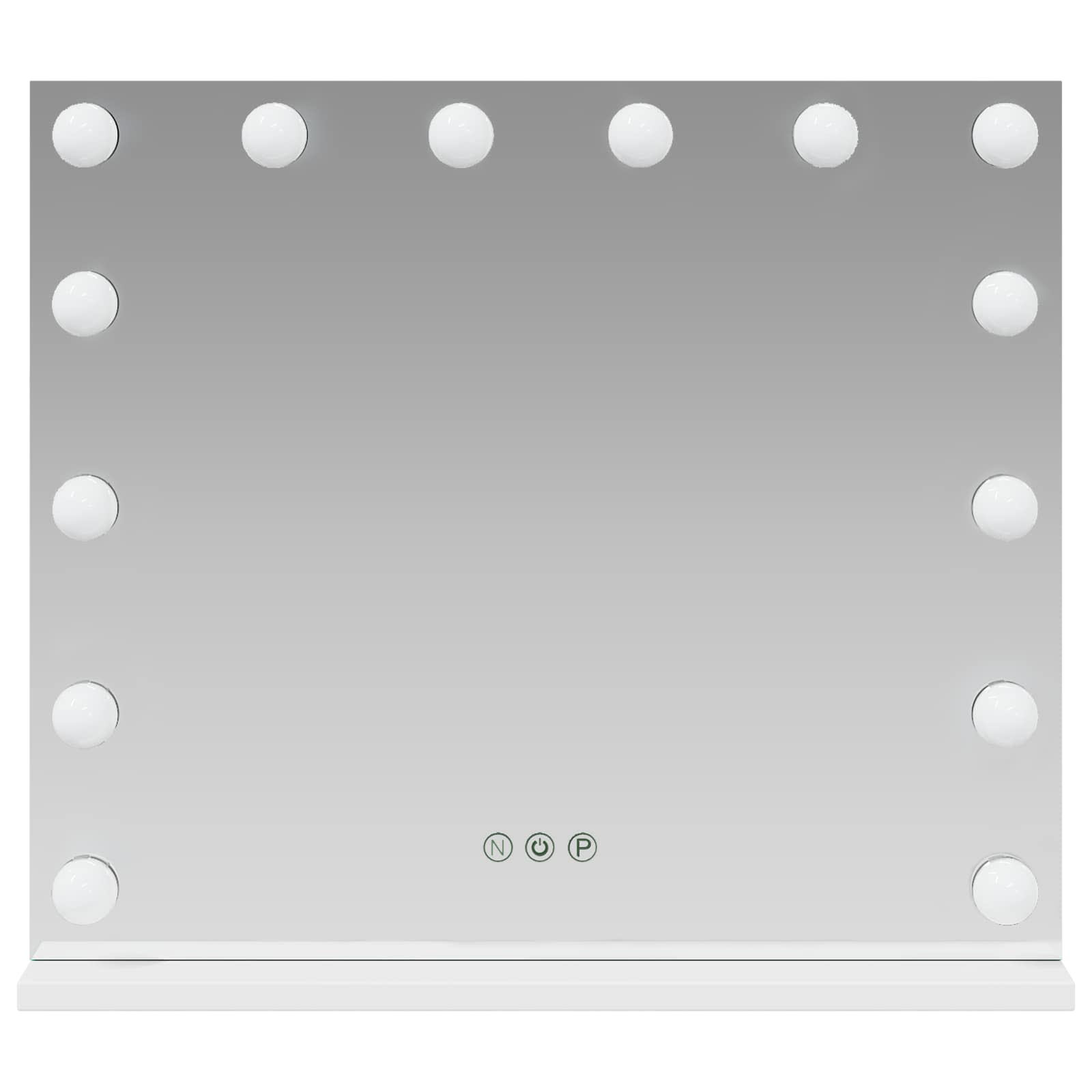 vidaXL LED Vanity Mirror White 50 x 10 x 44 cm Glass and Steel