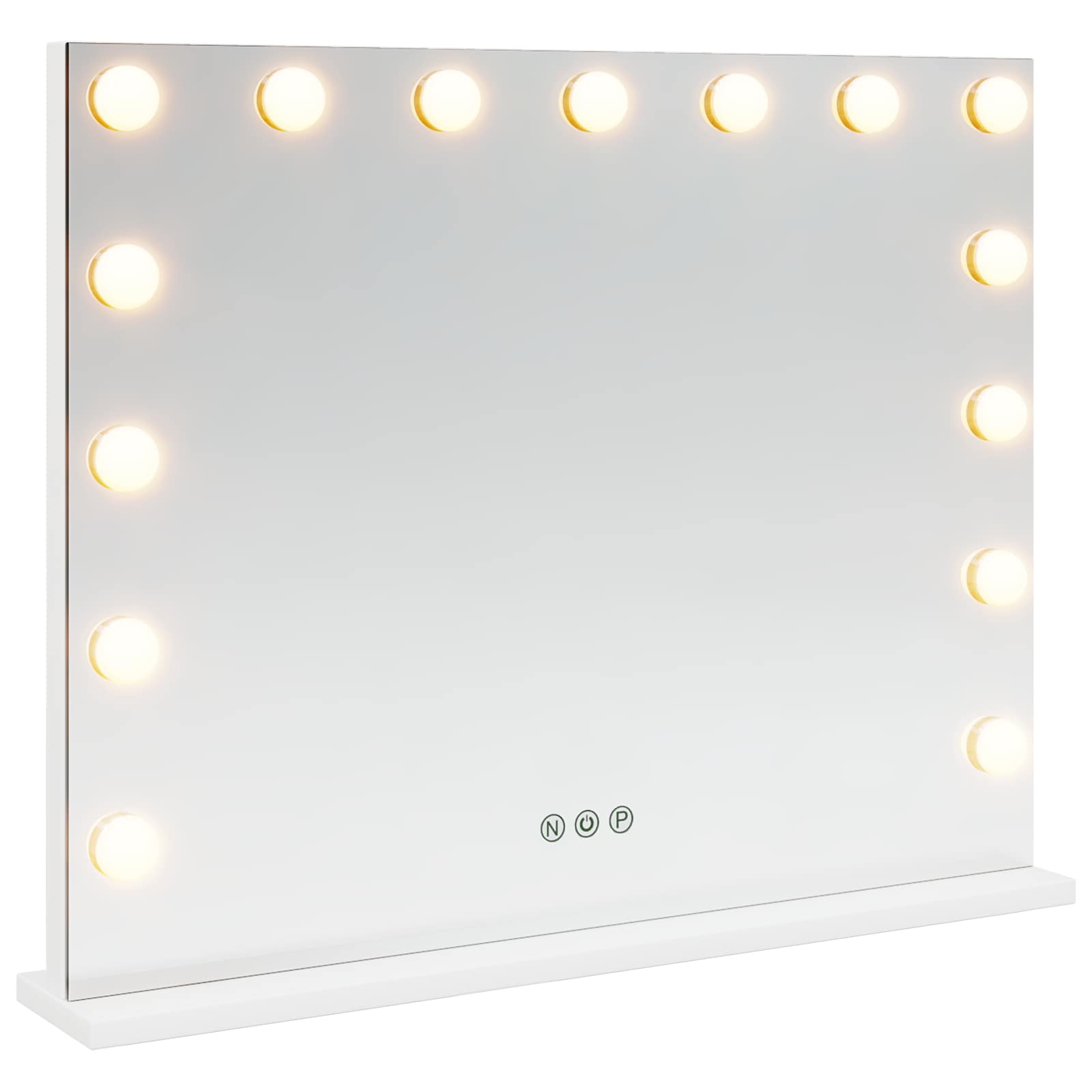 vidaXL LED Vanity Mirror White 58 x 10 x 47 cm Glass and Steel