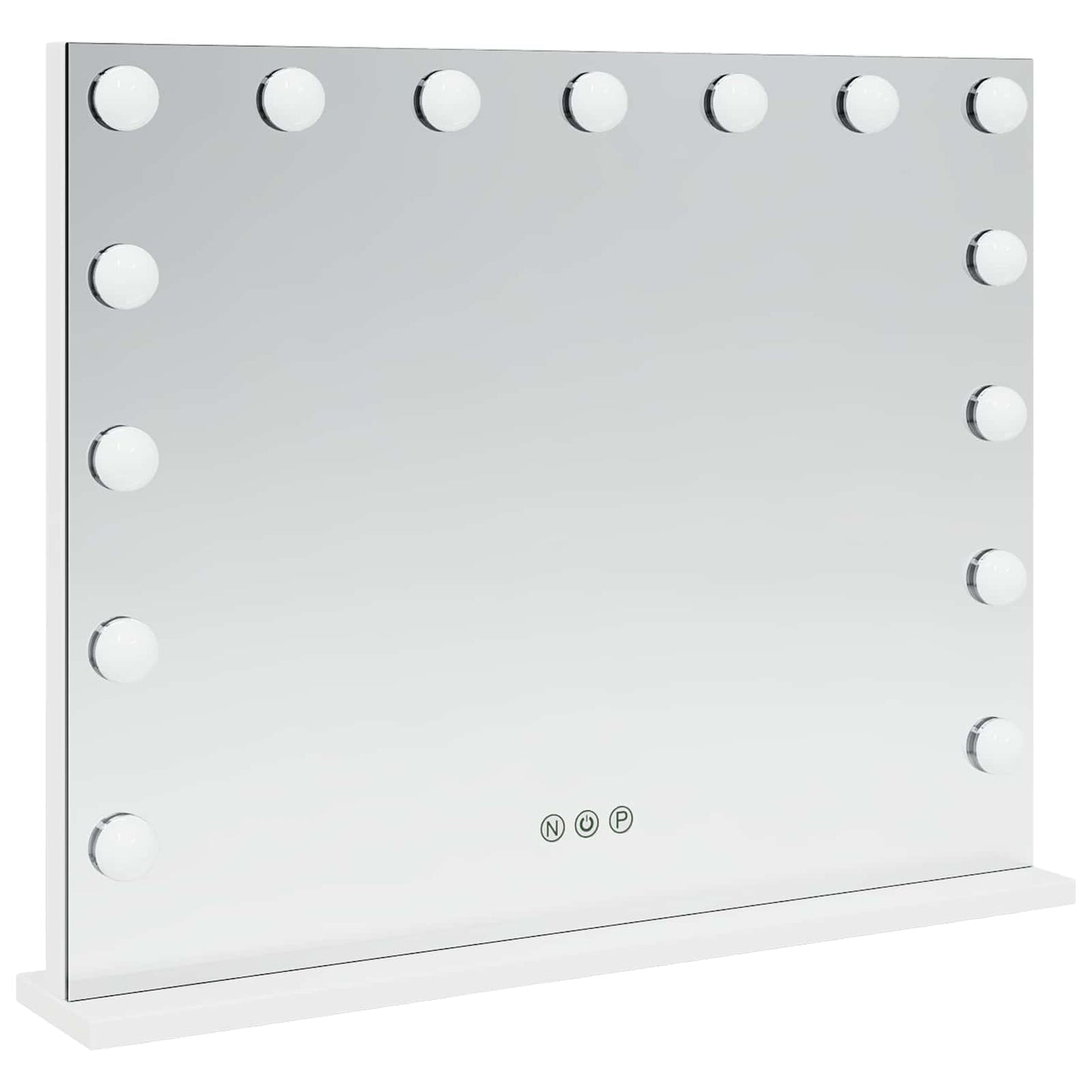 vidaXL LED Vanity Mirror White 58 x 10 x 47 cm Glass and Steel