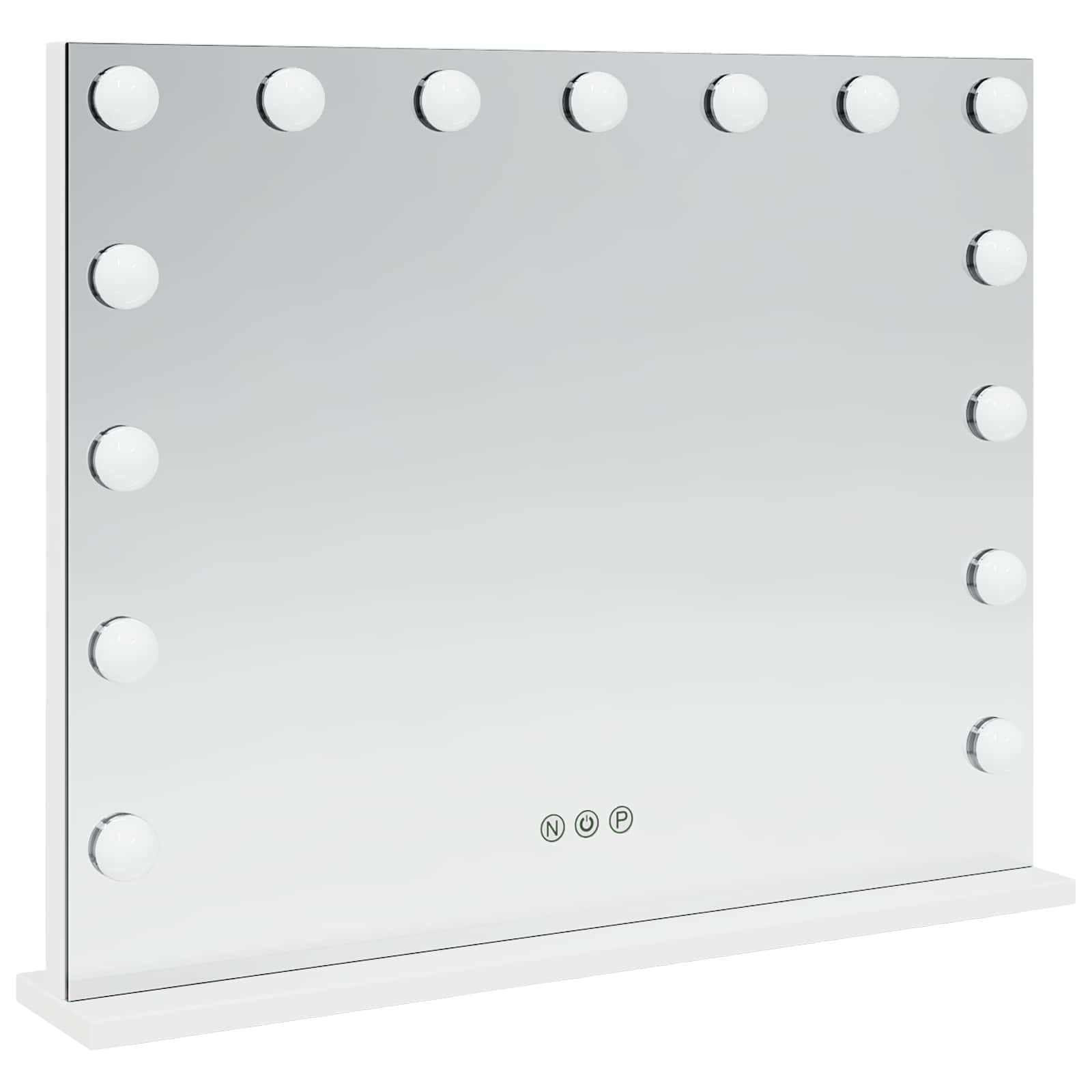 vidaXL LED Vanity Mirror White 58 x 10 x 47 cm Glass and Steel