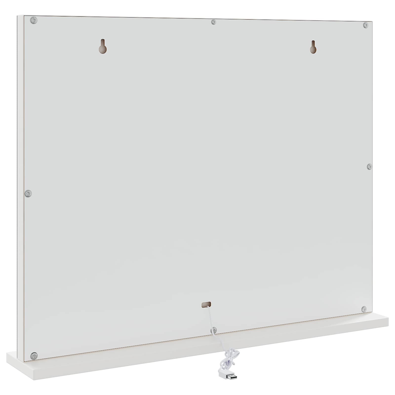 vidaXL LED Vanity Mirror White 58 x 10 x 47 cm Glass and Steel