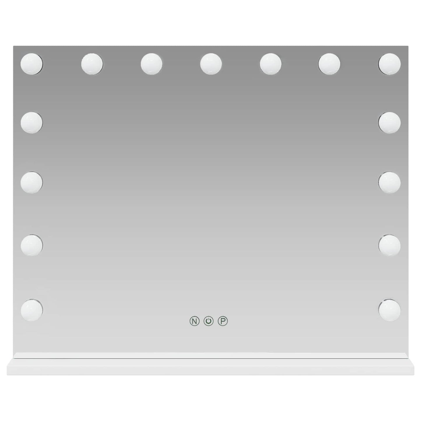 vidaXL LED Vanity Mirror White 58 x 10 x 47 cm Glass and Steel