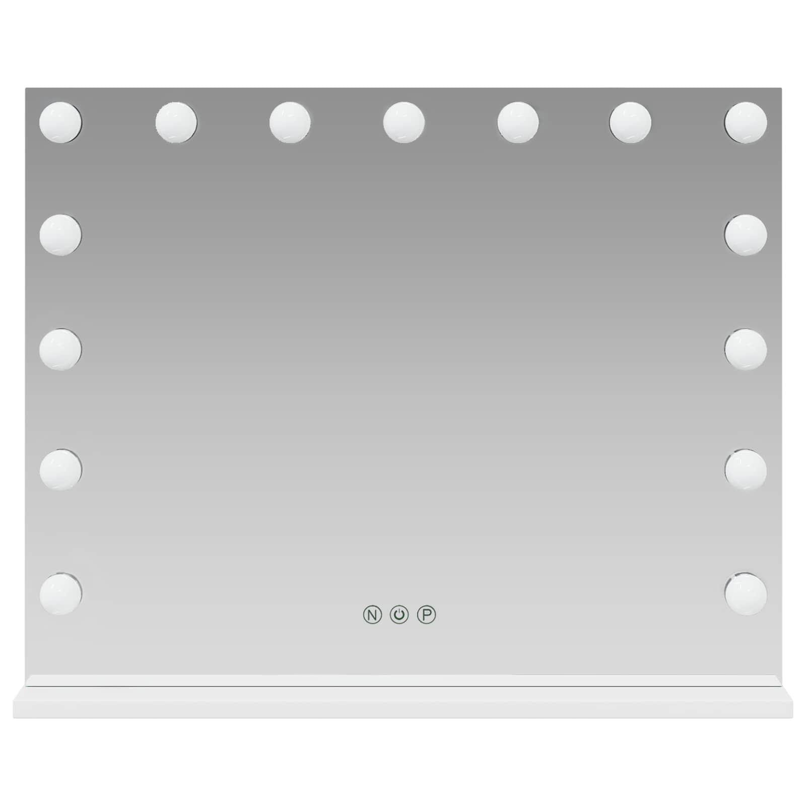 vidaXL LED Vanity Mirror White 58 x 10 x 47 cm Glass and Steel